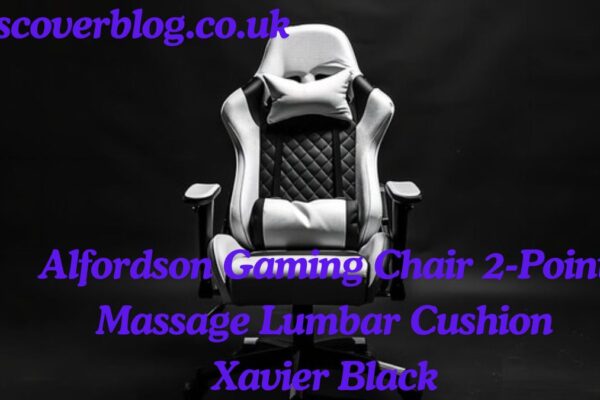 Alfordson Gaming Chair 2-Point Massage Lumbar Cushion Xavier Black